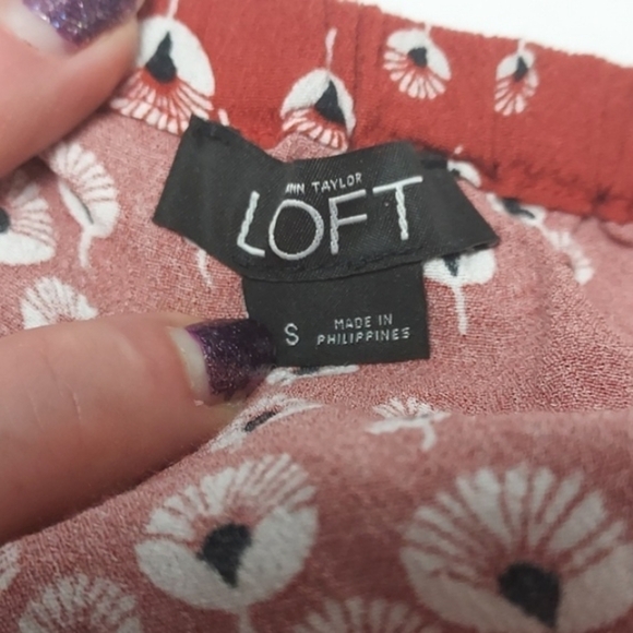 Loft Women's Floral Dandelion Romper Sleeveless Burn Orange Size Small - Picture 14 of 15